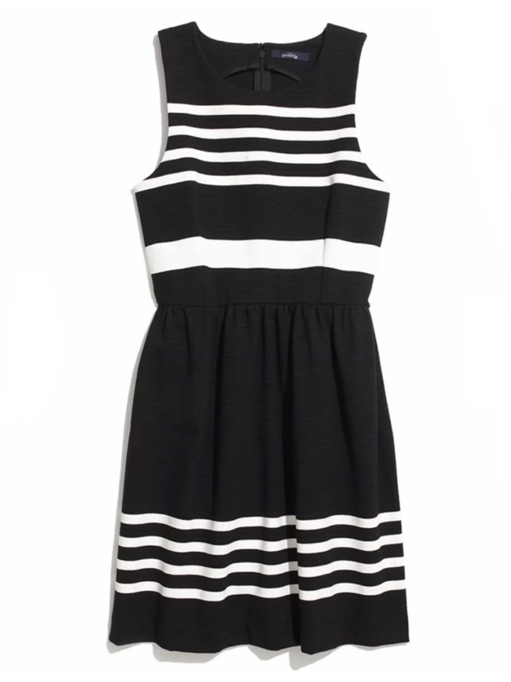 MADEWELL BLACK STRIPED MINI DRESS - Picture 9 of 10